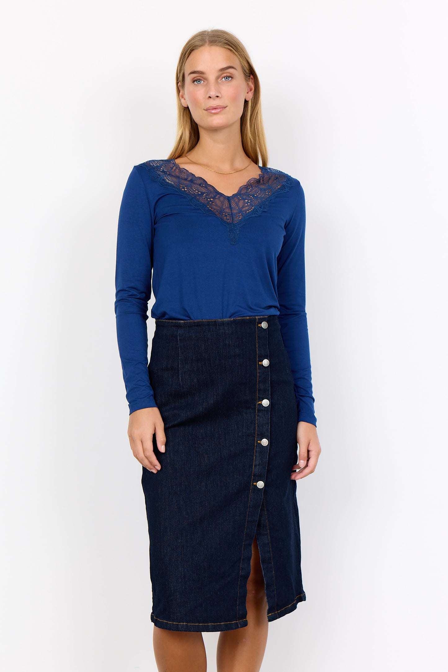 Soya Concept | Denim Skirt Button Detail - SC KIMBERLY 33
