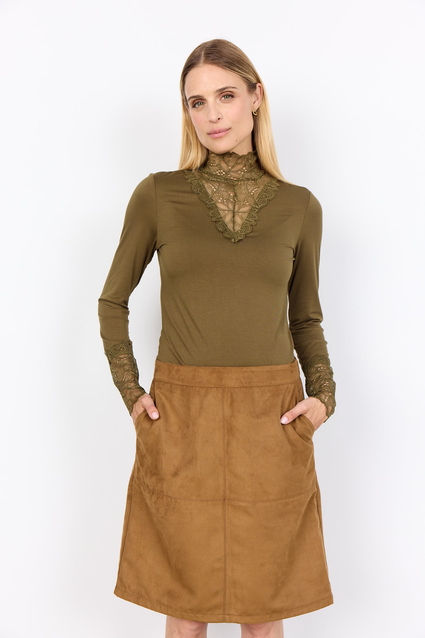 Soya Concept | Faux Suede Skirt | SC VESNA 3