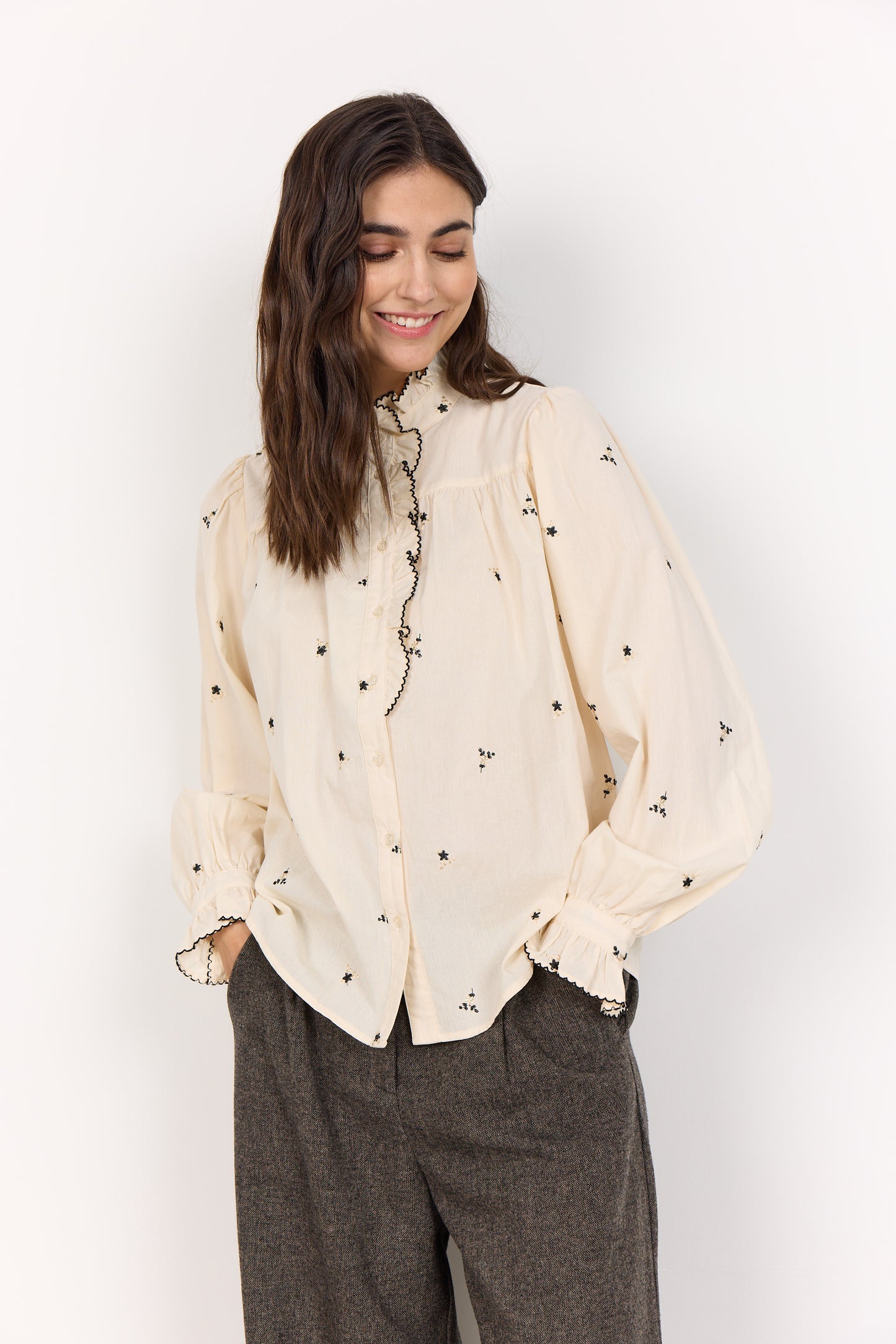 Soya Concept | Floral Embroidered Blouse | SC VIBEN 1