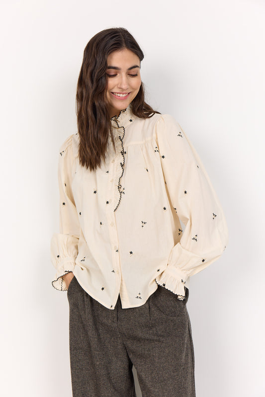 Soya Concept | Floral Embroidered Blouse | SC VIBEN 1
