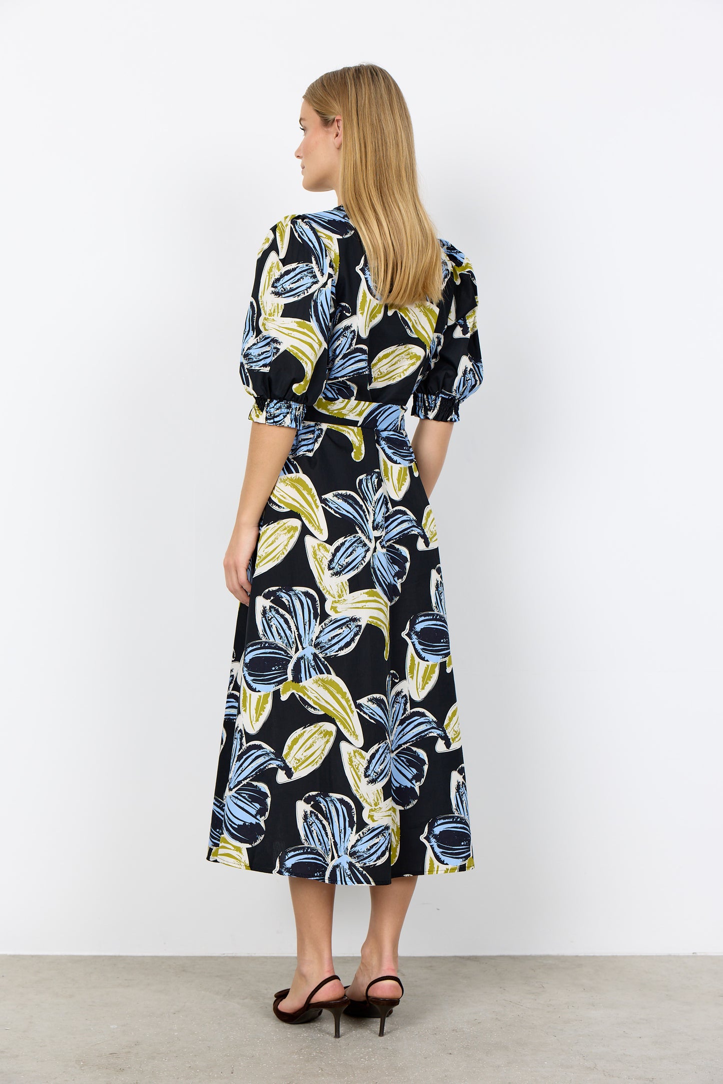 Soya Concept | Short Sleeved Printed Wrap Dress | SC-Caralina 4