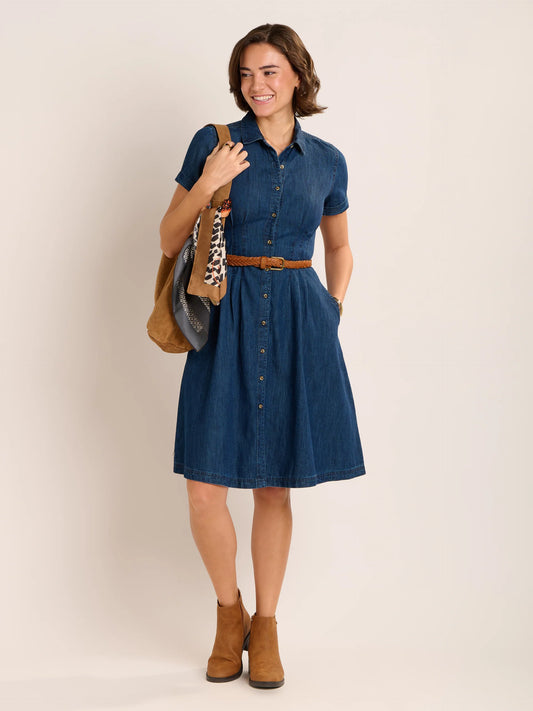 Brakeburn | Button Down Denim Dress | Antonia