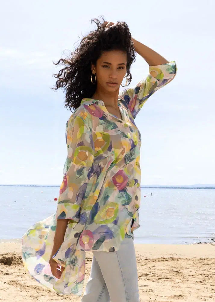 Alison Sheri | Relaxed Fit Shirt Dress | A47375